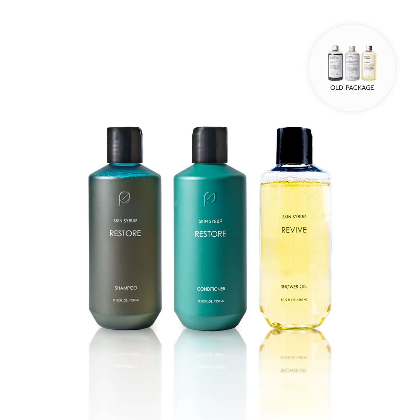 [NEW] SET A – HAIR CARE & SHOWER GEL (L) เซ็ตแชมพูครีมนวดและเจลอาบน้ำจากสารสกัดธรรมชาติ 100% จาก SKIN SYRUP